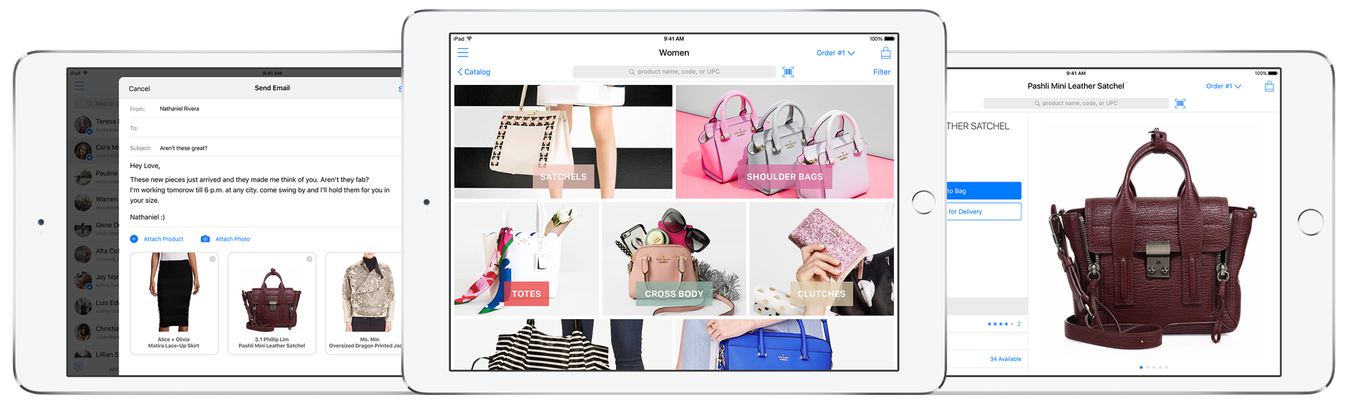 The catalog, recommendation email, and product information page.