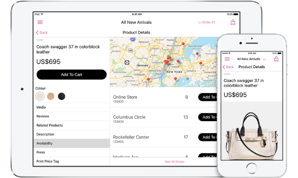Product details and availability in the Tulip Retail app