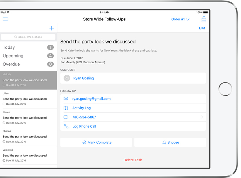Clienteling - Follow-ups