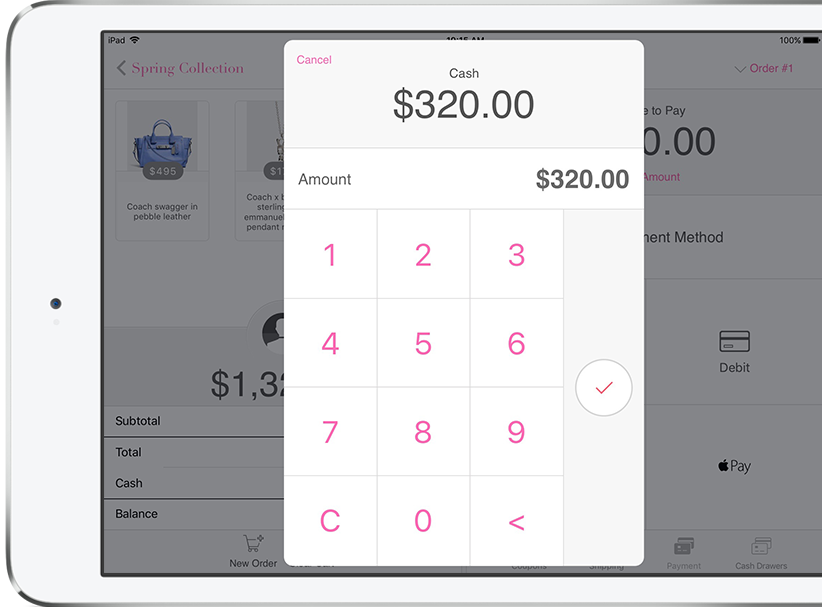 Pay with cash in the Tulip Retail Checkout app