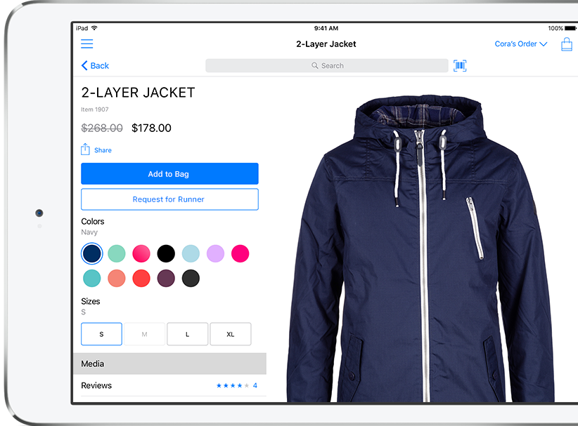 Call for a runner with the Tulip Retail Runner app