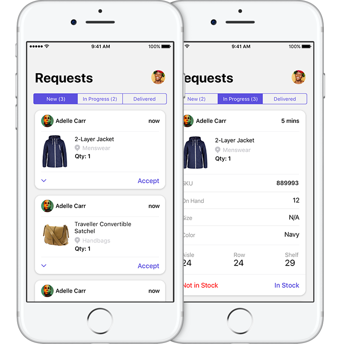 Requests in the Tulip Retail Runner App