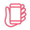 Turnkey UI icon - hand holding a mobile device